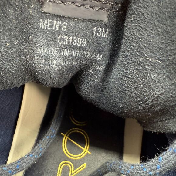 Cole Haan Zero Grand Men's 13 Black Blue White Leather Hiker Boots Lace-Up Ankle - Picture 9 of 11